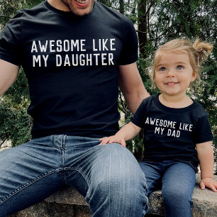 Simple Awesome Like My Dad Father Child Matching T-Shirt