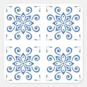 Simple Azulejo Square Sticker