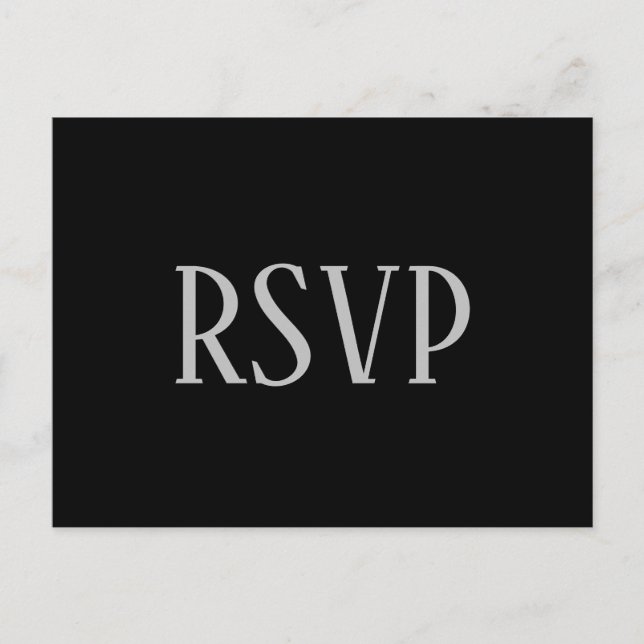 Simple B&G Design- RSVP/Dinner Choices Postcard (Front)