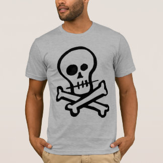 Simple B&W Skull & Crossbones T-Shirt