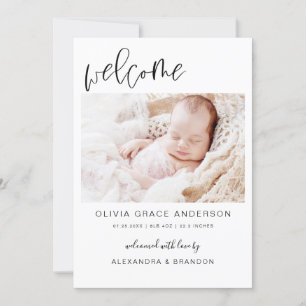 Simple Baby Announcement Photo Collage Modern