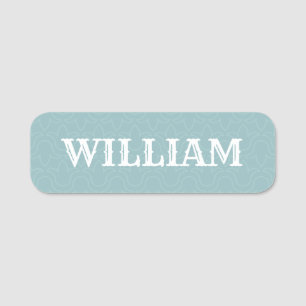 Simple baby blue personalised name  name tag