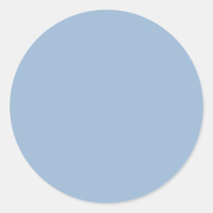 Simple Baby Blue Solid Colour Classic Round Sticker