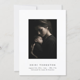 SIMPLE   baby border photo baby birth Announcement