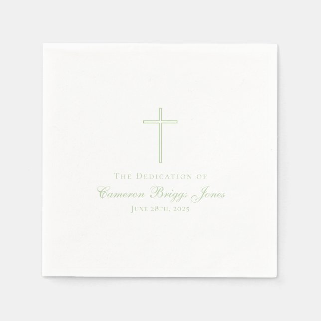 Simple Baby Dedication/Baptism Napkin (Front)