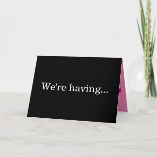 SIMPLE BABY GIRL ANNOUNCEMENT GREETING CARD