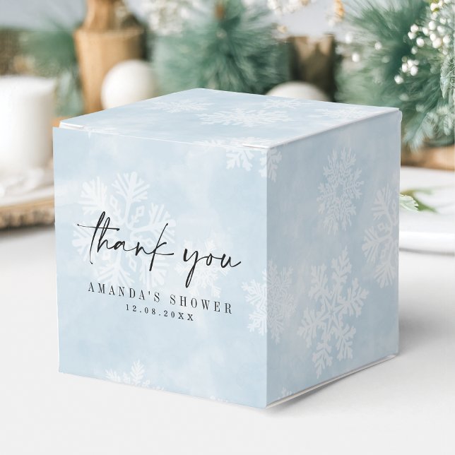 Simple Baby It's Cold Outside Winter Square Favour Box (Creator Uploaded)