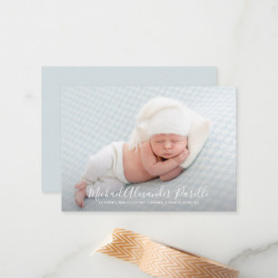 Simple Baby Photo Birth Announcement