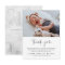 Simple Baby Photo Birth Stats Thank You Card
