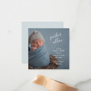Simple Baby Photo Small Birth Announcement