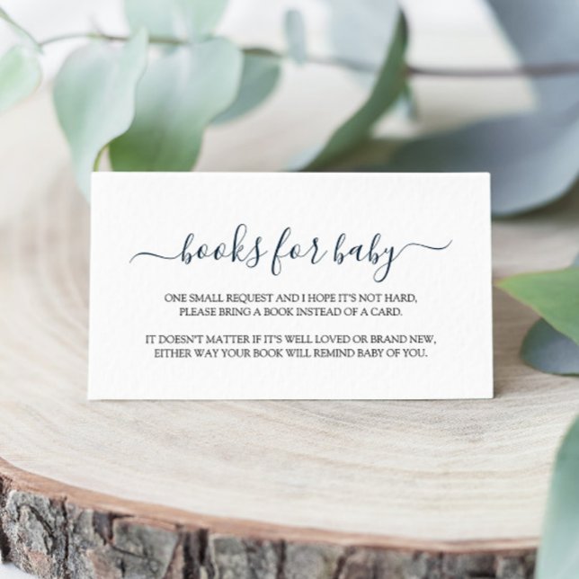 Simple Baby Shower Book for Baby Enclosure Card (Creator Uploaded)