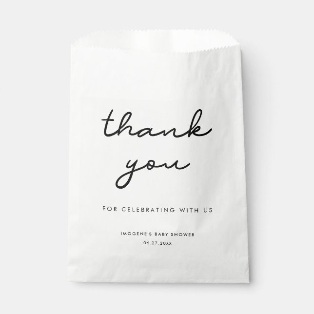 Simple Baby shower Favour Bags (Front)