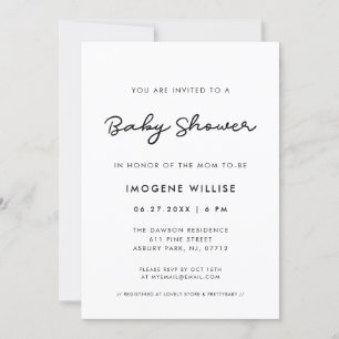 Simple Baby shower Invitation