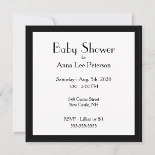 Simple Baby Shower Invitation