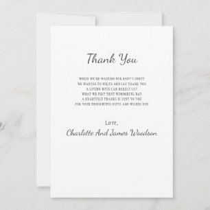 Simple Baby Shower Thank You