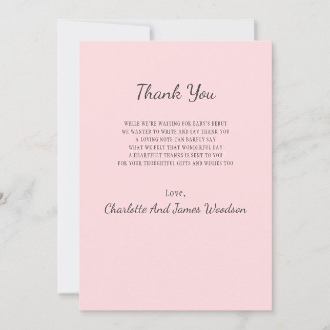 Simple Baby Shower Thank You (Front)