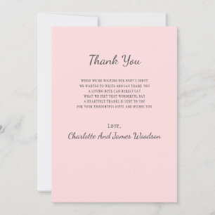 Simple Baby Shower Thank You Card