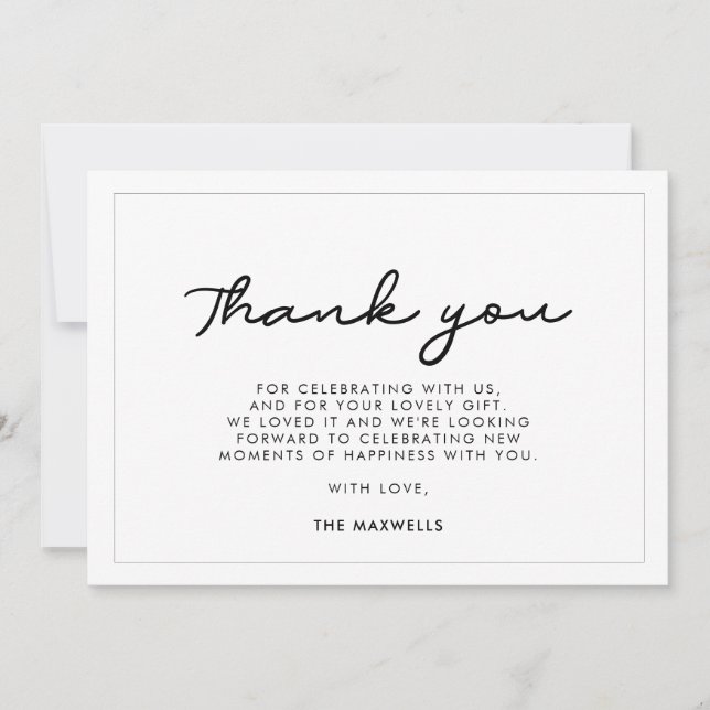 Simple Baby shower Thank You Card (Front)