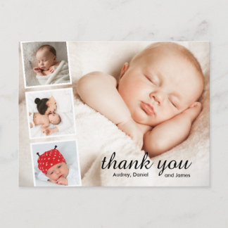 Simple baby shower thank you cards