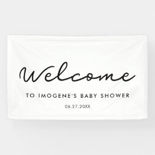 Simple Baby shower Welcome Banner