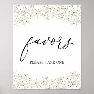 Simple Baby's Breath Favours Sign
