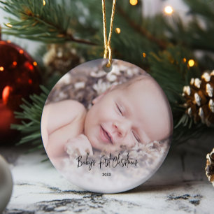 Simple Baby's First Christmas Ceramic Tree Decoration