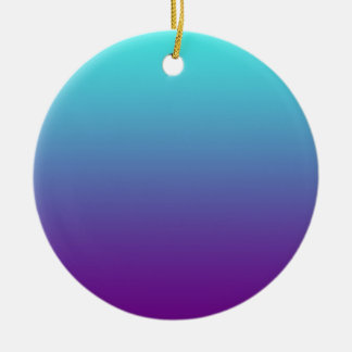 Simple Background Gradient Turquoise Blue Purple Ceramic Tree Decoration