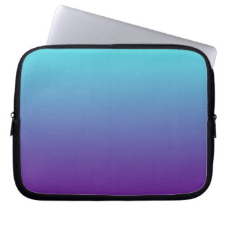 Simple Background Gradient Turquoise Blue Purple Laptop Sleeve