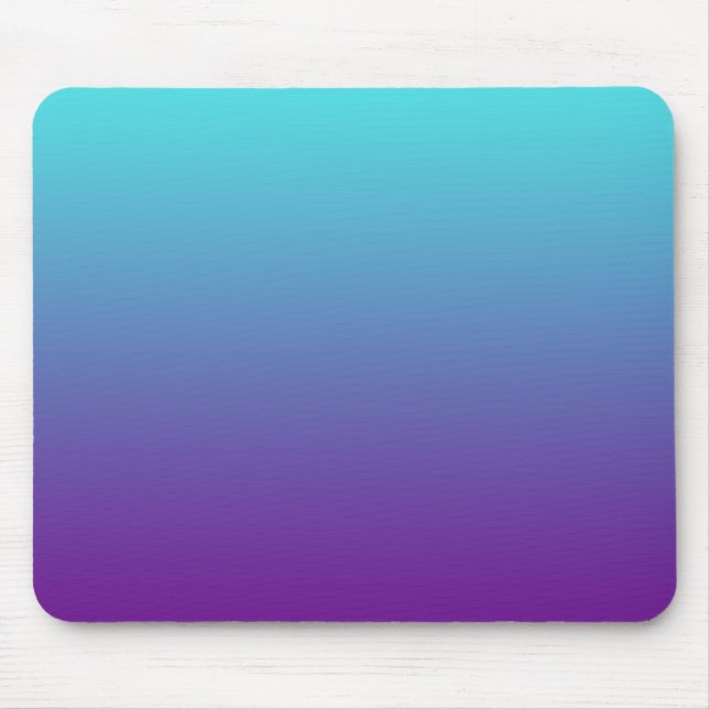 Simple Background Gradient Turquoise Blue Purple Mouse Mat (Front)