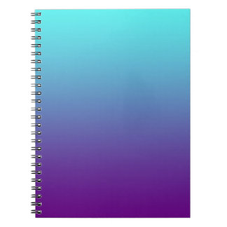 Simple Background Gradient Turquoise Blue Purple Notebook