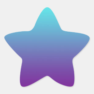 Simple Background Gradient Turquoise Blue Purple Star Sticker