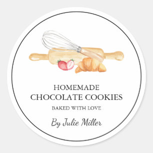 Simple Baked with love Label for small bussiness
