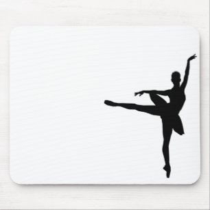 Simple Ballet Black White Ballerina Mouse Mat