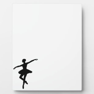 Simple Ballet Black White Ballerina Plaque