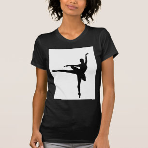 Simple Ballet Black White Ballerina T-Shirt