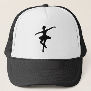 Simple Ballet Black White Ballerina Trucker Hat