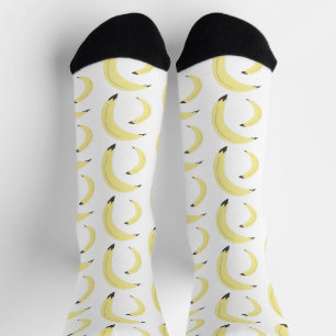 Simple Bananas Fruit Market Pattern Socks