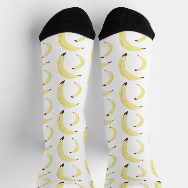 Simple Bananas Fruit Market Pattern Socks (Top)