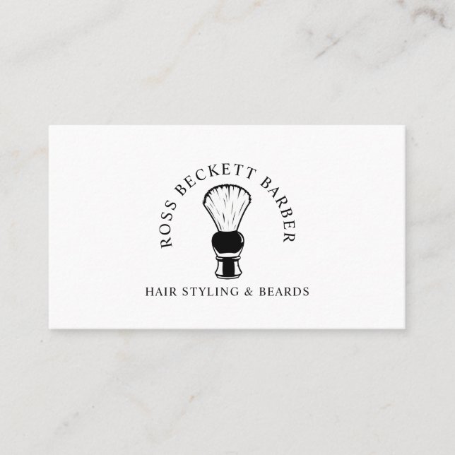 Simple Barber Business Card (Front)