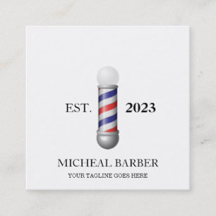 Simple Barber  Square Business Card