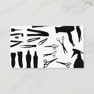 Simple Barber's Shop Hairdresser  Business Card