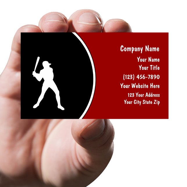 Simple Baseball Business Cards (Creator Uploaded)