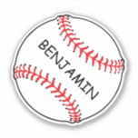 Simple Baseball Fan Sports Name<br><div class="desc">Custom baseball sticker with a name - personalise it with your name. A great keepsake to remember your favourite sport. For baseball players,  baseball fans,  team, ... </div>