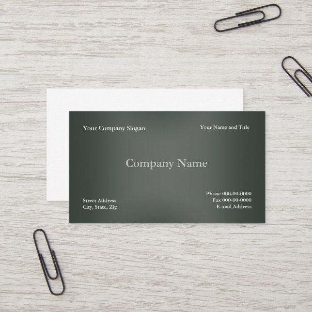 Simple Basic Business Card (Front/Back In Situ)