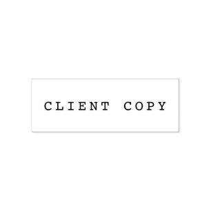 Simple basic business custom text client copy self-inking stamp