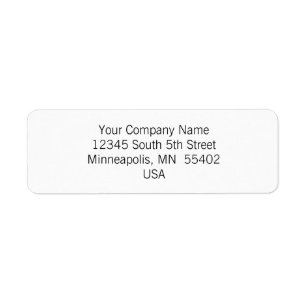 Simple & Basic Custom Return Address Labels