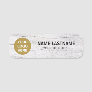 Simple Basic Faux Gold Title Safety Pin Magnetic N Name Tag