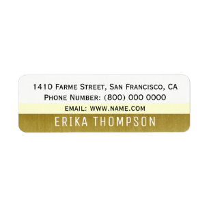 simple basic modern address label with stripes
