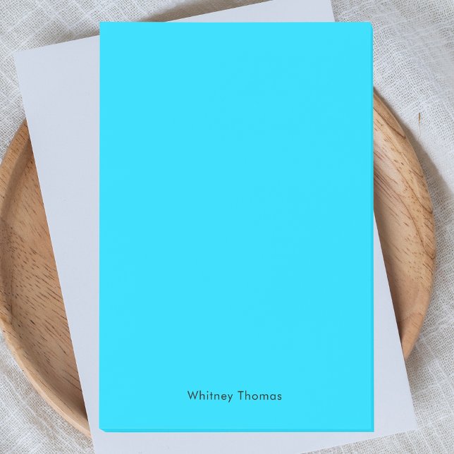Simple Basic Modern Minimalist Bright Blue Post-it Notes (Creator Uploaded)