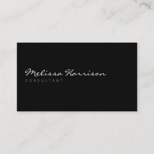 simple & basic professional black business card